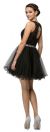 Lace Top Tulle Skirt Short Homecoming Party Dress back in Black